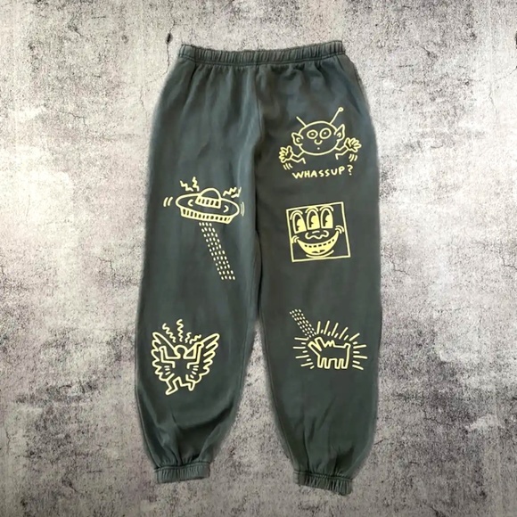 Keith Haring Graphic Art Sweatpants - Picture 1 of 2
